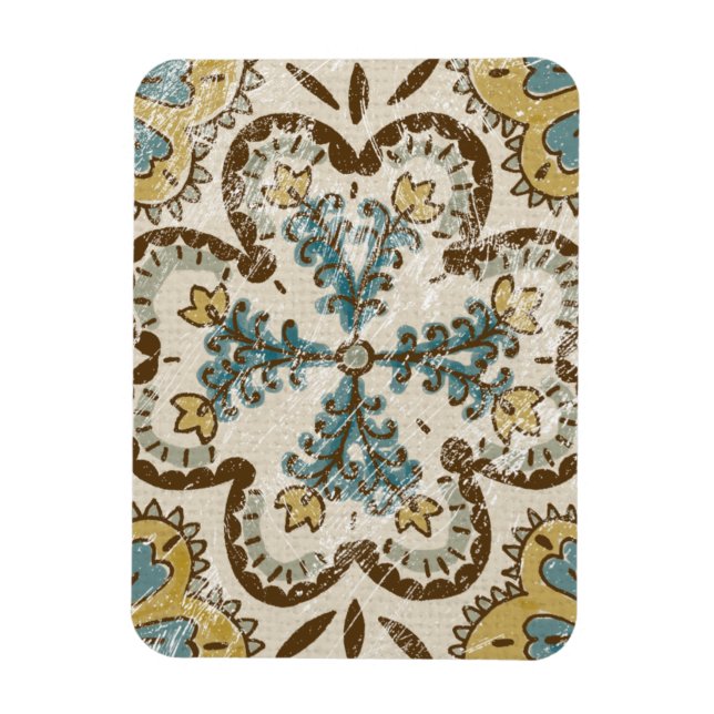 Nicht verzierter Batik-Platz II Magnet (Vertikal)