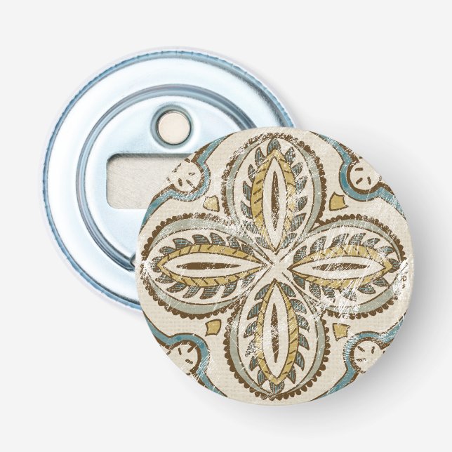 Nicht verzierter Batik-Platz III Flaschenöffner (Vorderseite)