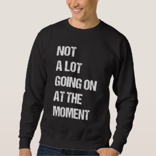 Nicht viel los im Moment Faul Langeweilig Sarkast Sweatshirt