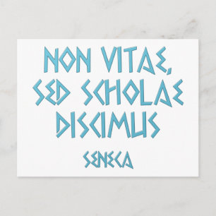 Nicht vitae sed scholae discimus Seneca Postkarte