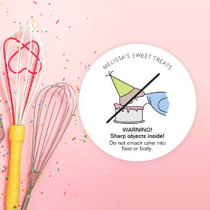 Nicht vor dem Gesicht oder der Körperkuchen schütz Runder Aufkleber