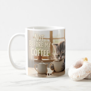 Nicht vor meinem Kaffee Lustiger Tom & Luna Katzen Kaffeetasse