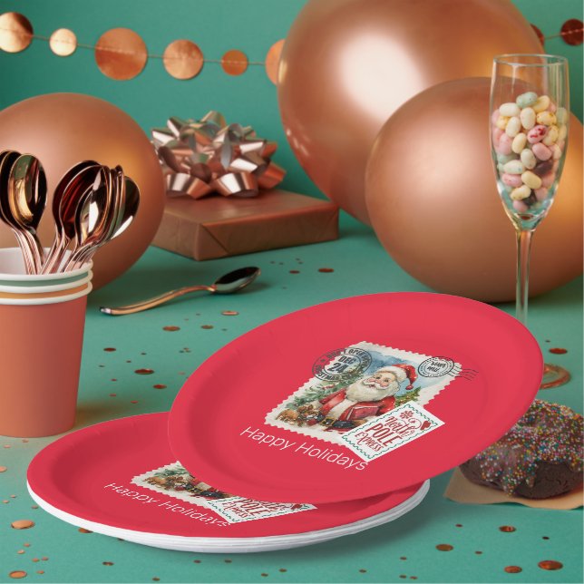Nicht vor Weihnachten öffnen Papier-Teller Pappteller (Multi)