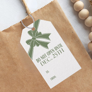 Nicht vor Weihnachten öffnen Weihnachtsmann Geschenkanhänger