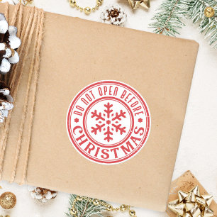 Nicht vor Weihnachtsgeschenk öffnen Runder Aufkleber