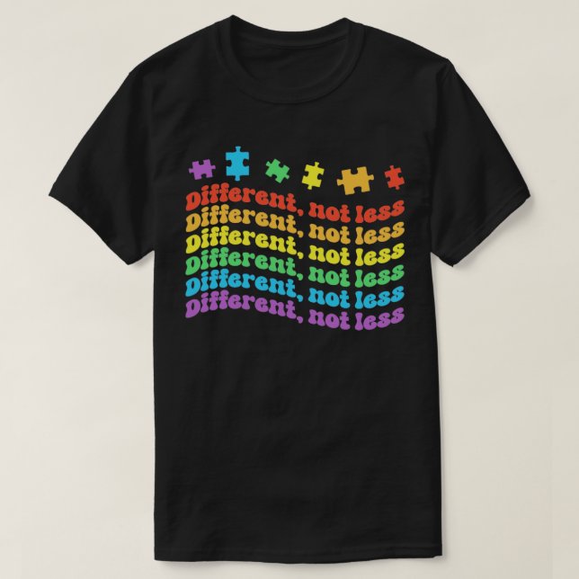 Nicht weniger Spielzeug Puzzle Autismus Bewusstsei T-Shirt (Design vorne)