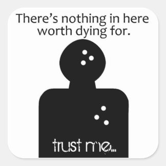 Nicht wert für 2 zu sterben quadratischer aufkleber