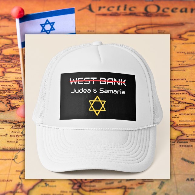 Nicht Westjordanland, Judea Samaria Israel Truckerkappe (Not West Bank, Judea Samaria Israel Trucker Hat)