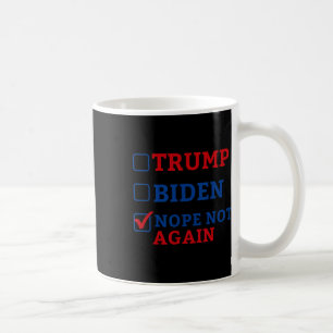 Nicht wieder Abstimmung 2024 gegen Trump gegen Bid Kaffeetasse