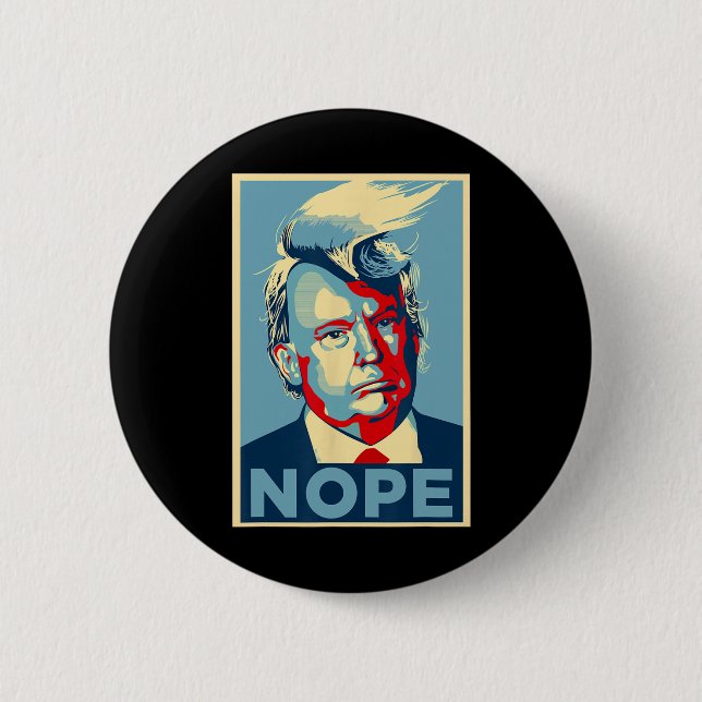 Nicht wieder lustiger Trump 2024 Button (Vorderseite)