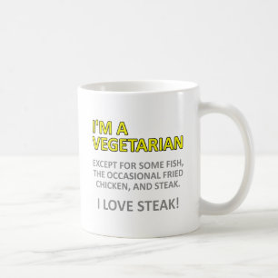 Nicht wirklich ein vegetarischer lustiger Becher Tasse