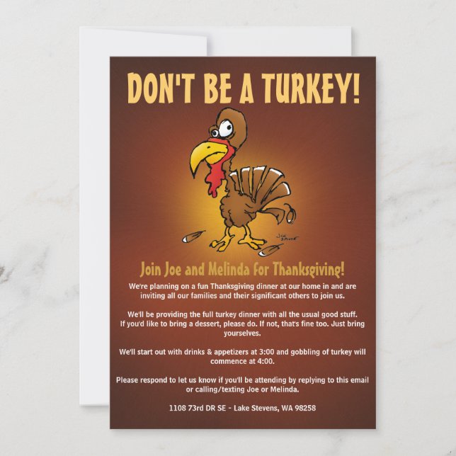 nicht wirklich einladung (Vorderseite)