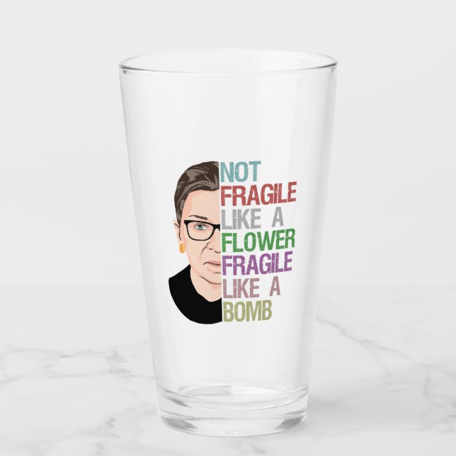 Nicht zerbrechlich wie eine zerbrechliche Blume wi Glas (Vorderseite)