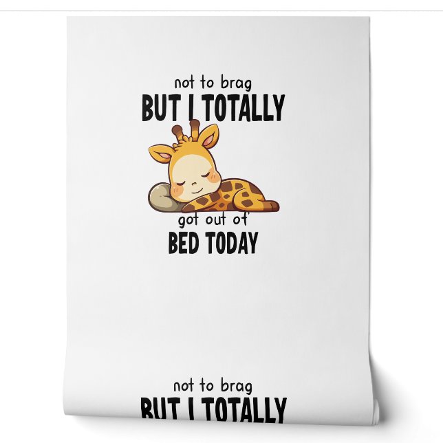 Nicht zu Brag Lazy Giraffe Funny Motivation Tapete (Abrollen)