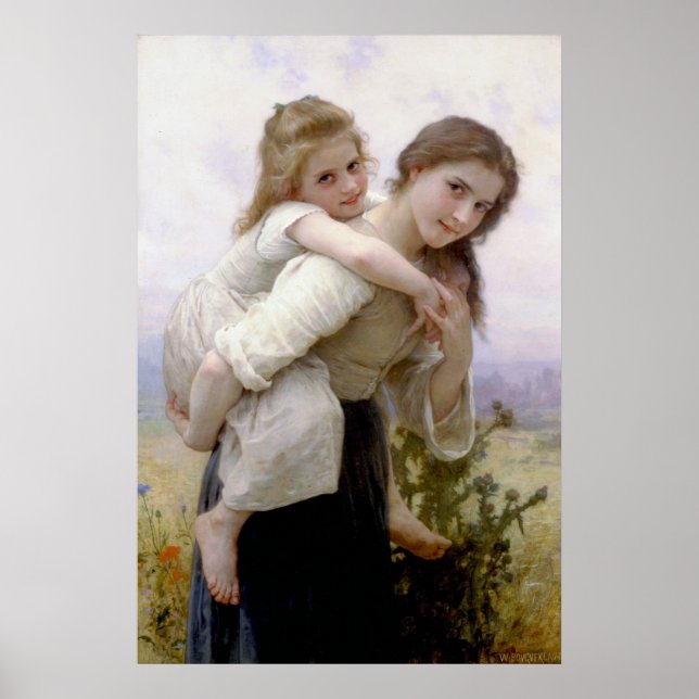Nicht zu viel zu Carry 1895 Bouguereau Poster (Vorne)
