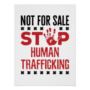 Nicht zum Verkauf, um den Menschenhandel zu stoppe Poster