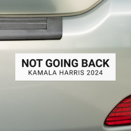 Nicht zurück kamala harris 2024 minimalistisch wei autoaufkleber