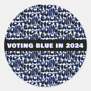 NICHT ZURÜCK RUNDER AUFKLEBER