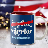 Nicht zurückgehen Warrior Typ USA Flag Heart Navy