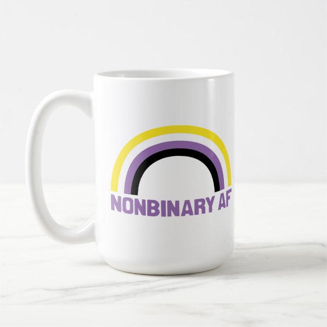 Nichtbinär AF Kaffeetasse (Links)