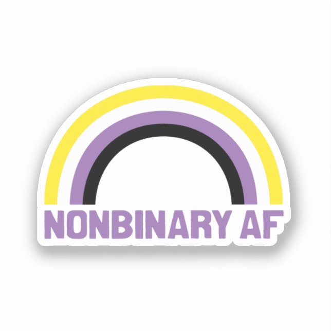 Nichtbinäre AF Aufkleber (Vorderseite)