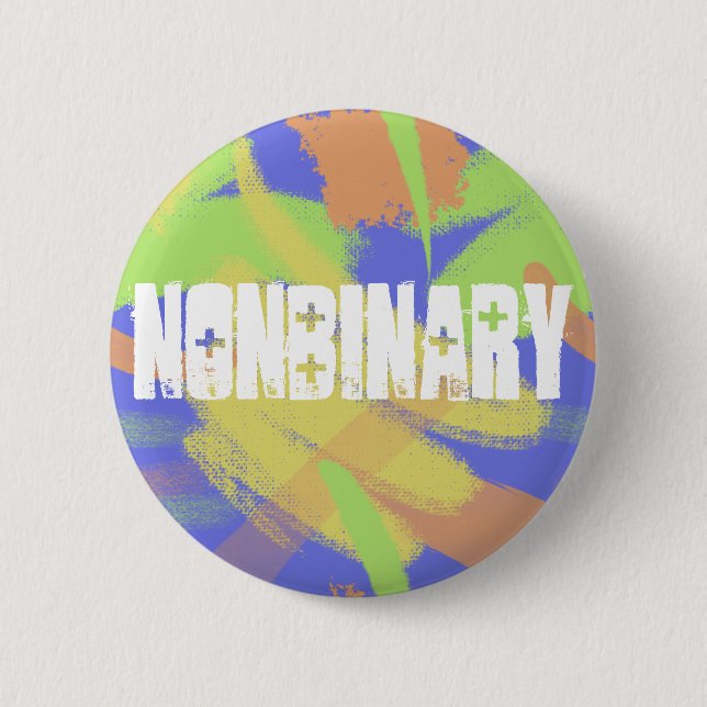 Nichtbinäre anpassbare Identitäts-Schaltfläche Button (Vorderseite)