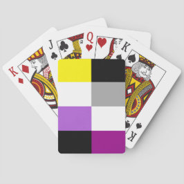 Nichtbinäre asexuelle Dual-Pride-Flagge Spielkarten