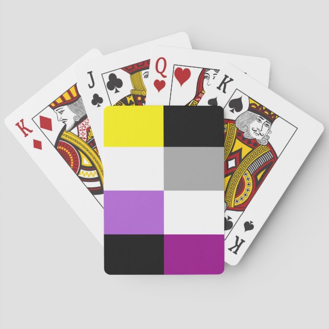 Nichtbinäre asexuelle Dual-Pride-Flagge Spielkarten (Rückseite)