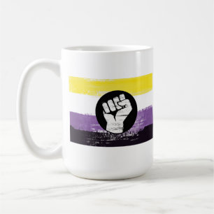 Nichtbinäre bemalte Protestflagge Kaffeetasse