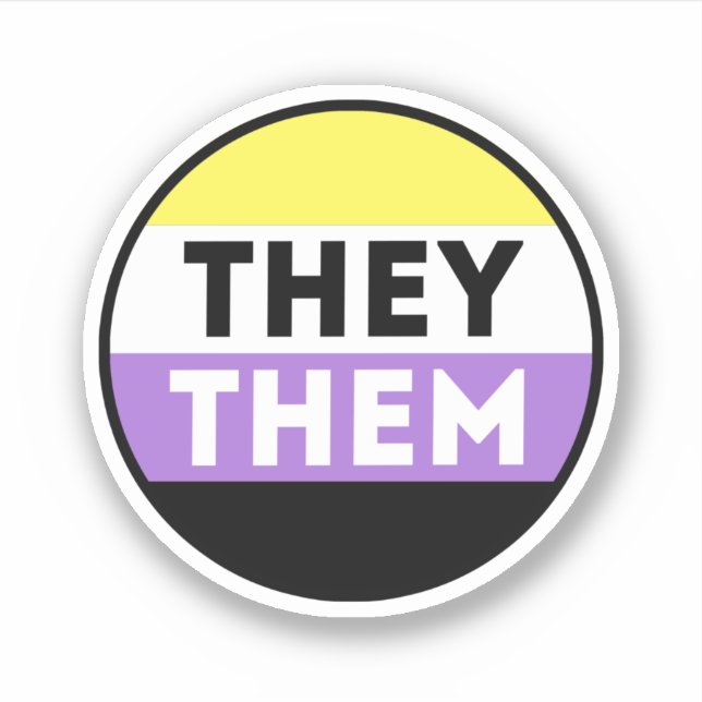 Nichtbinäre Button-Pronomen - Sie Aufkleber (Vorderseite)