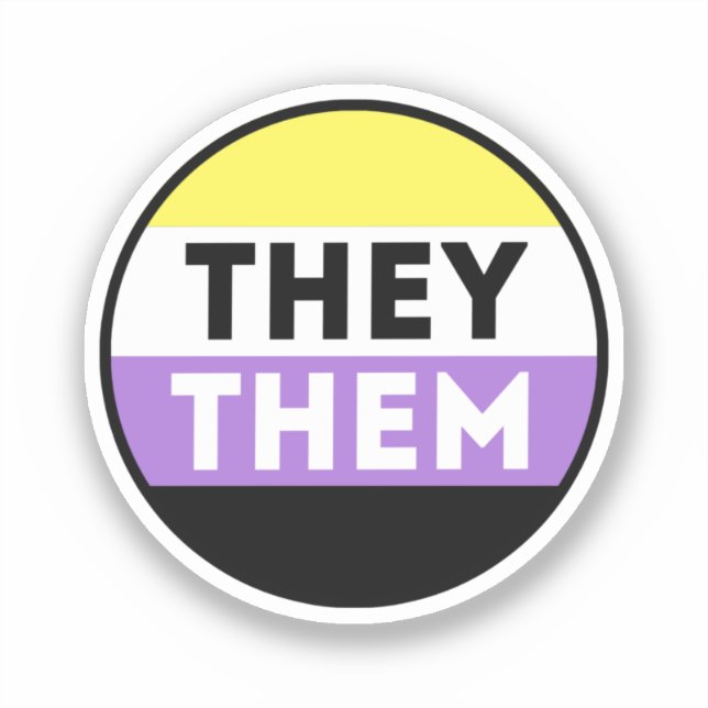 Nichtbinäre Button-Pronomen - Sie Aufkleber (Vorderseite)