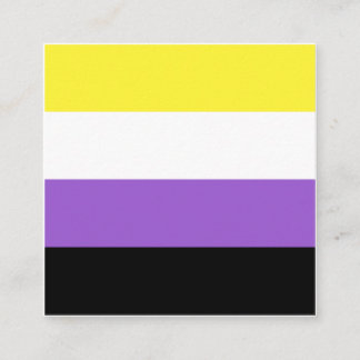 Nichtbinäre Flag Quadratische Visitenkarte
