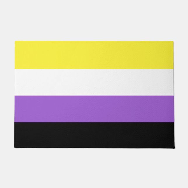 Nichtbinäre Flagge Türmatte (Vorderseite)