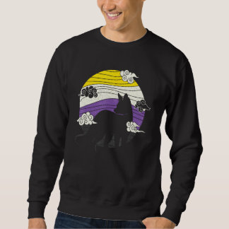 Nichtbinäre Fox Genderqueer Nichtbinäre Stolz Klei Sweatshirt