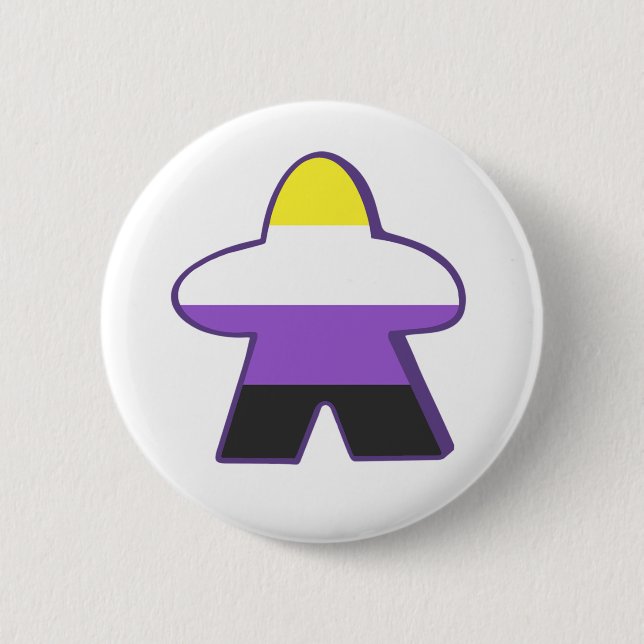 Nichtbinäre Gamer-Eple Button (Vorderseite)