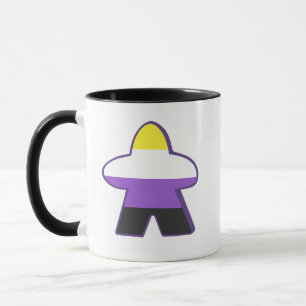 Nichtbinäre Gamer Meeple Tasse