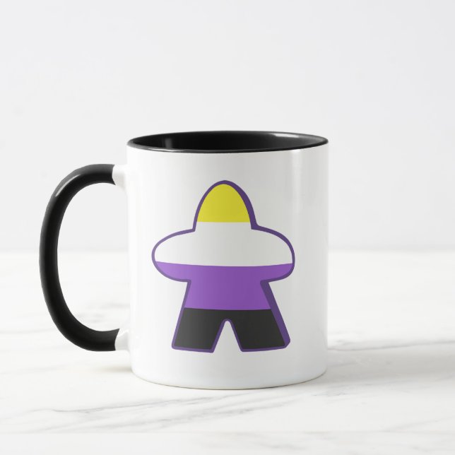 Nichtbinäre Gamer Meeple Tasse (Links)