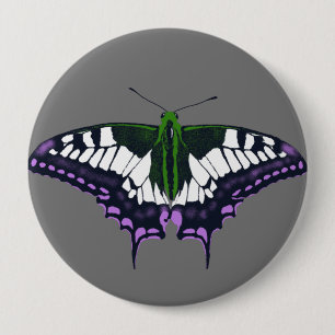 Nichtbinäre Genderqueer Pride Frack Butterfly Button