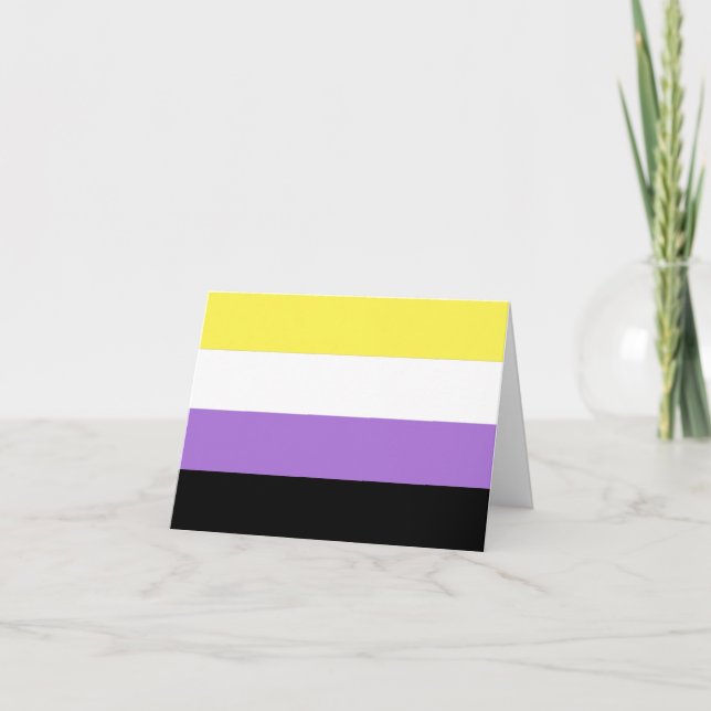 Nichtbinäre Pride-Flagge Dankeskarte (Vorderseite)