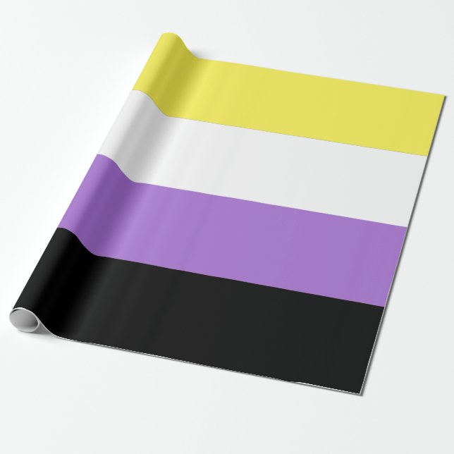 Nichtbinäre Pride-Flagge Geschenkpapier (Ungerollt)