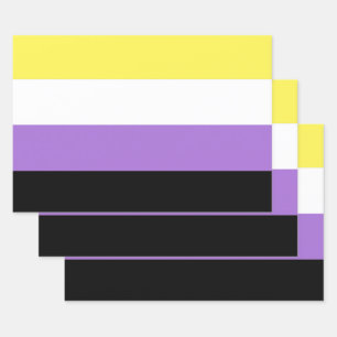 Nichtbinäre Pride-Flagge Geschenkpapier Set