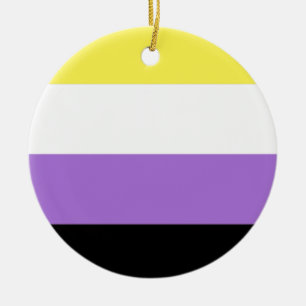 Nichtbinäre Pride-Flagge Keramik Ornament