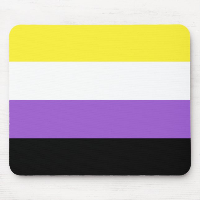 Nichtbinäre Pride-Flagge Mousepad (Vorne)