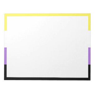 Nichtbinäre Pride-Flagge Notizblock