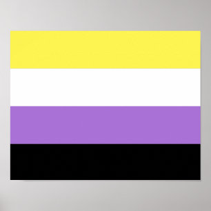 Nichtbinäre Pride-Flagge Poster