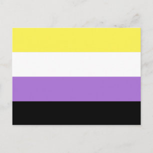 Nichtbinäre Pride-Flagge Postkarte