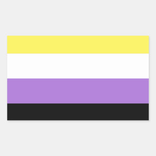 Nichtbinäre Pride-Flagge Rechteckiger Aufkleber