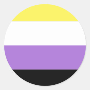 Nichtbinäre Pride-Flagge Runder Aufkleber