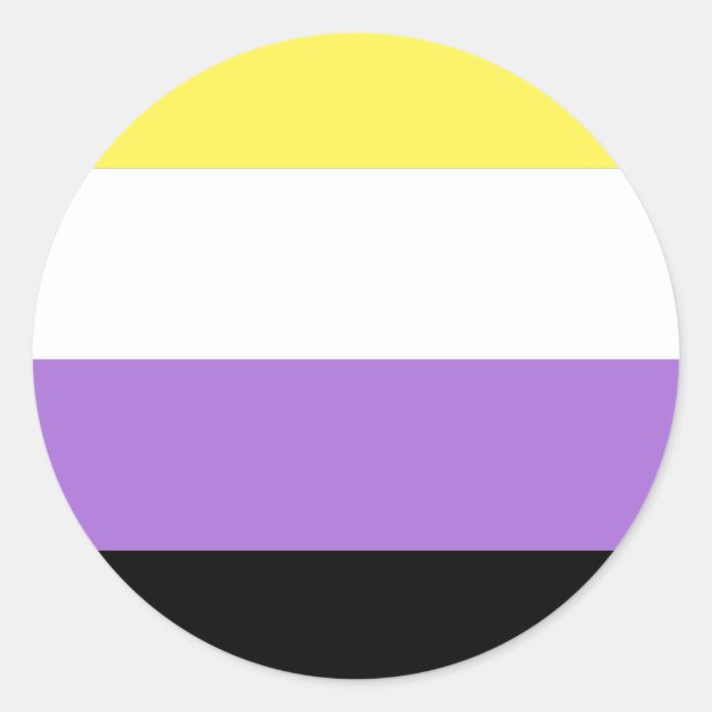 Nichtbinäre Pride-Flagge Runder Aufkleber (Vorderseite)