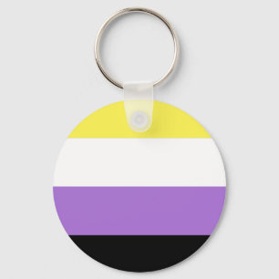 Nichtbinäre Pride-Flagge Schlüsselanhänger